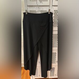 Black Wrap Skirt Pants